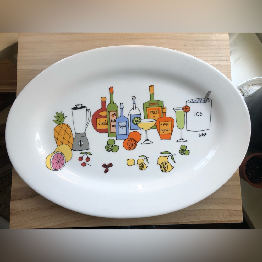 Ursula Dodge Signature Margarita Serving Tray Platter Dish Large - MCM Vibes 18”